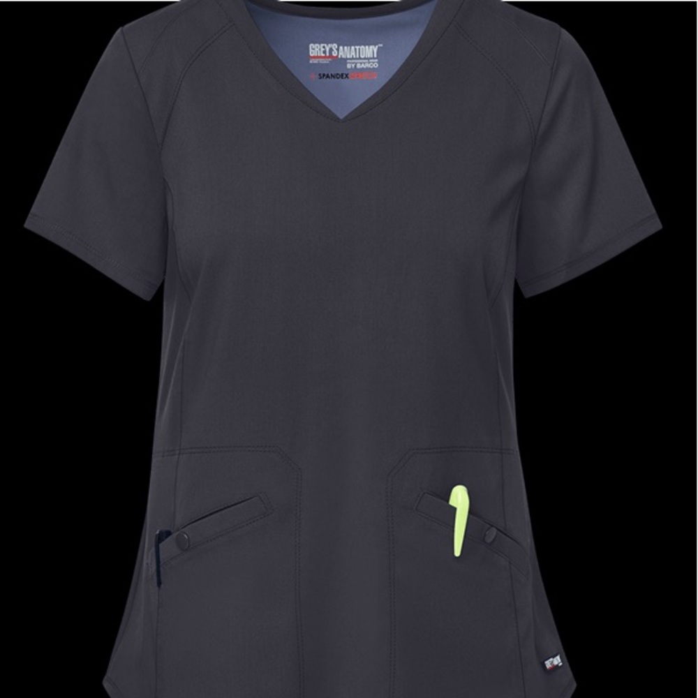 Grey's Anatomy Women's 3 Pocket V-Neck Scrub Top-GRST013 (Size S)